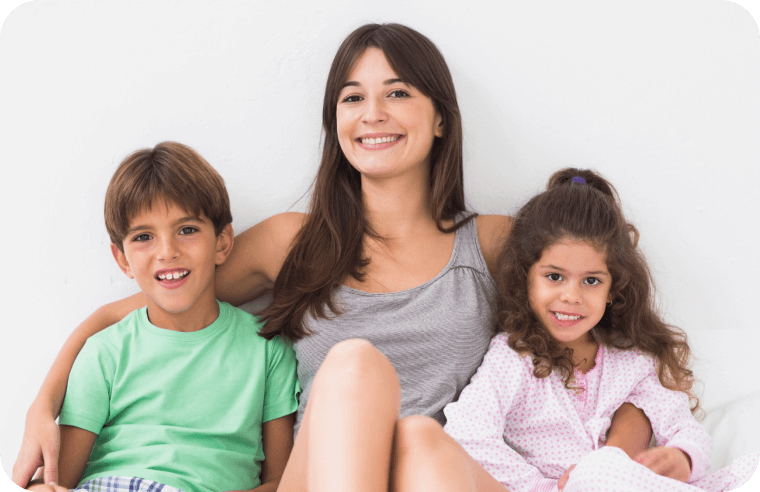 Jessica spending time with her children